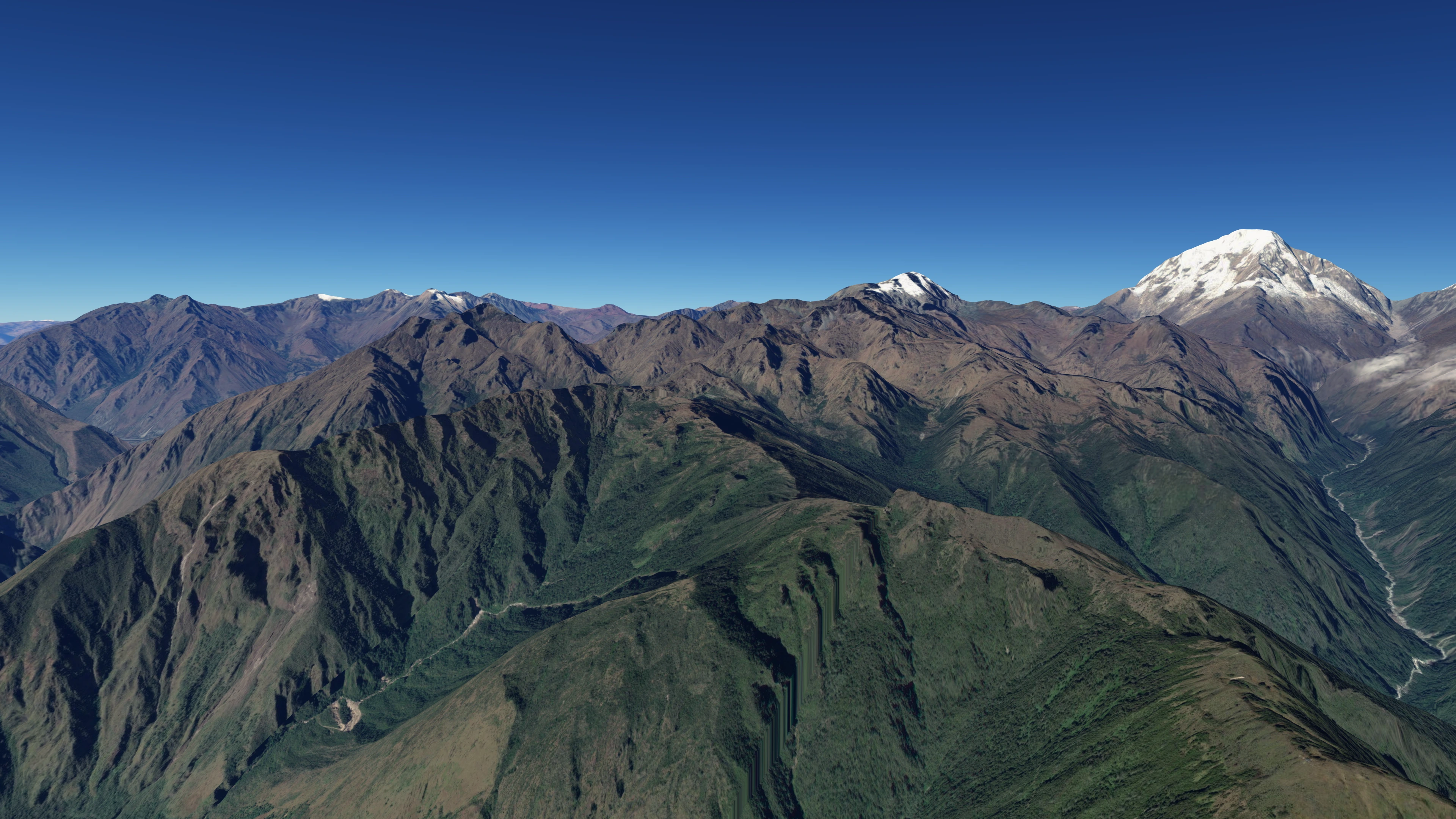 Andes Mountains rendered in OpenSpace