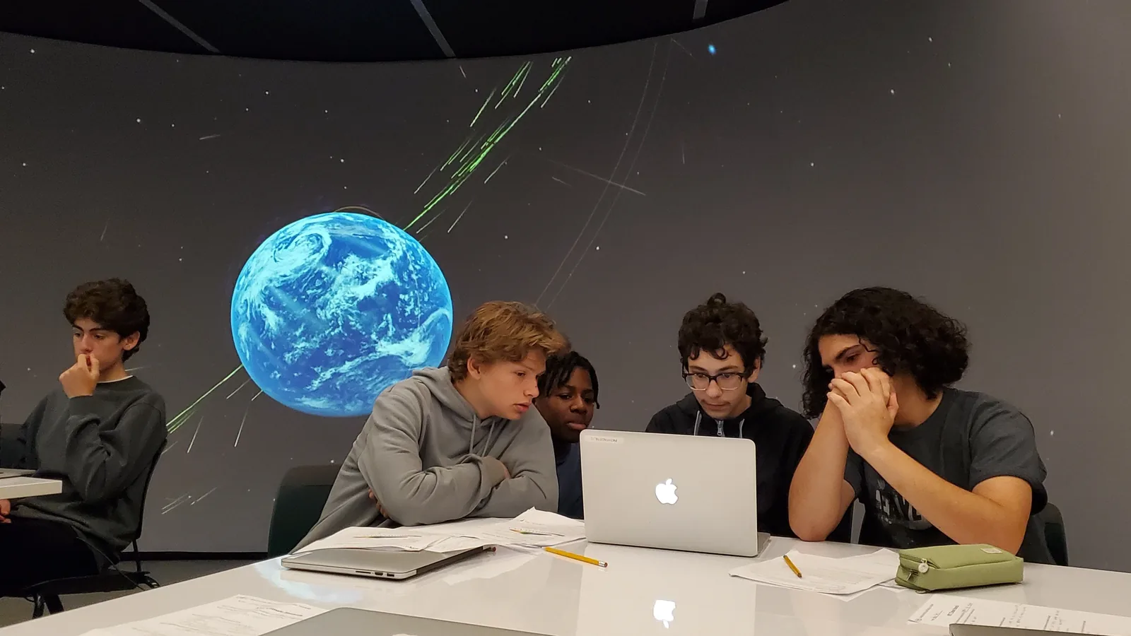 Students using OpenSpace in a classroom