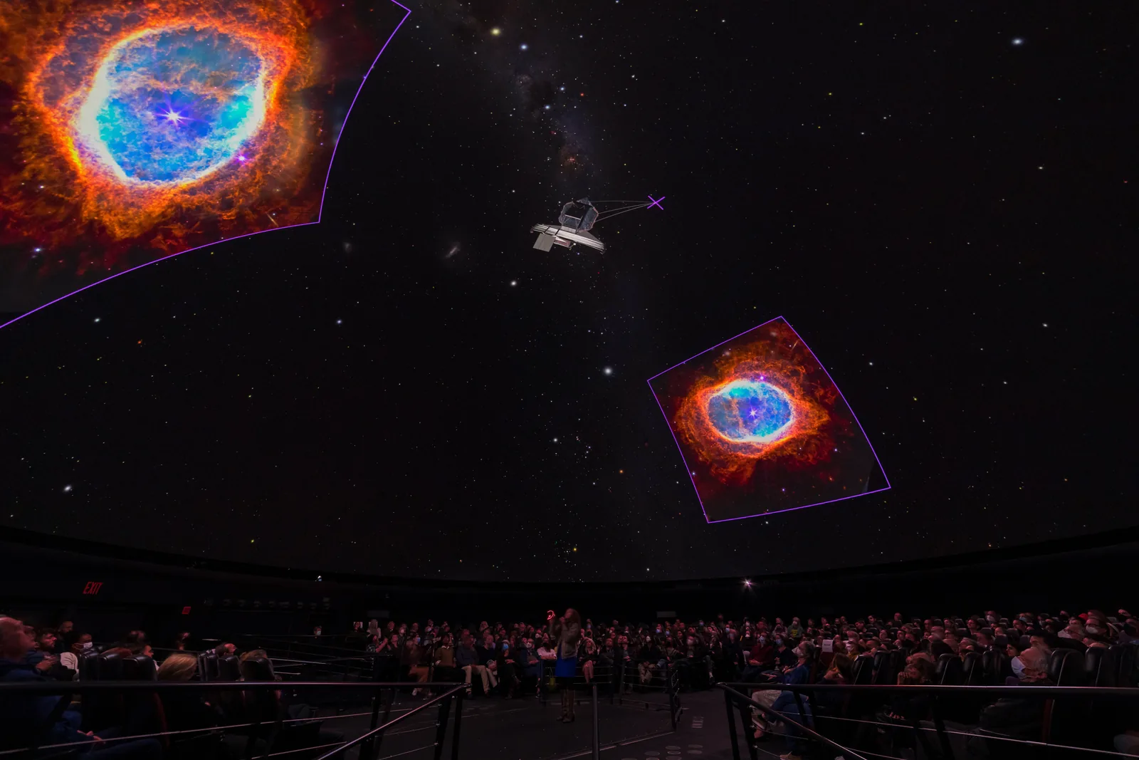 Hayden Planetarium dome with OpenSpace running